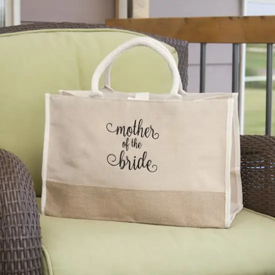 Hortense B. Hewitt Co. Mother of the Bride Natural Jute Tote Bag {3}