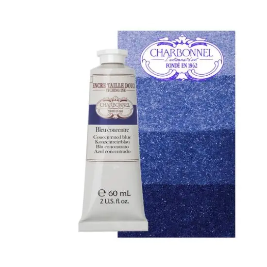 Charbonnel Etching Ink, 60mL Concentrated Blue {6}