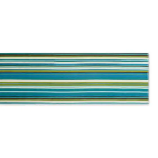 Beachy Stripe Print Outdoor Table Runner, 14" x 72" {3}