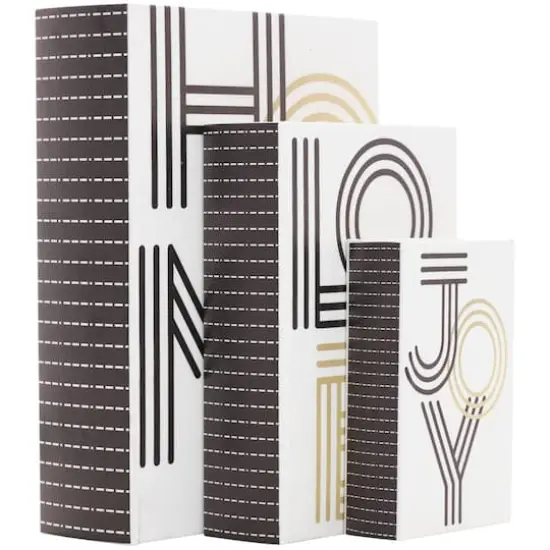White Home, Love, Joy Book Storage Box Set {1}