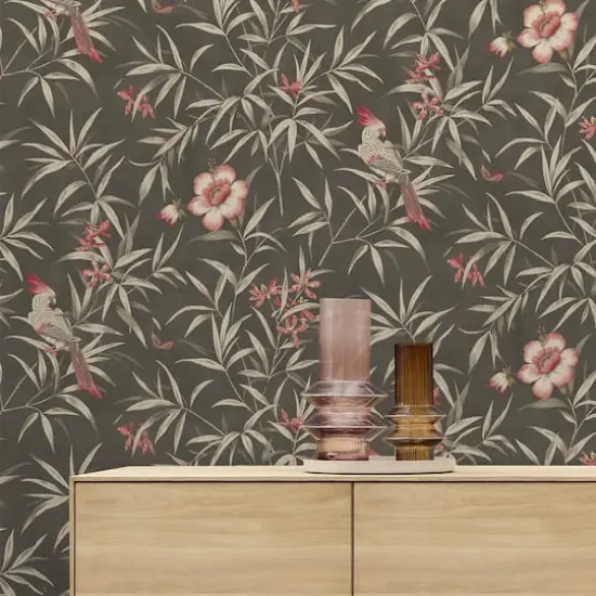 Surface Style Bamboo Garden Peel & Stick Wallpaper Cinder {5}