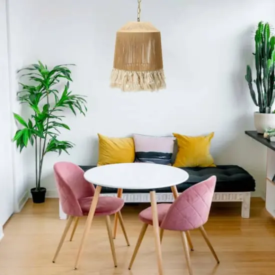 Hello Honey&reg; 16" Coastal Pendant Lamp with Natural Paper Rope Shades, Fringe Detail and Iron Base {5}