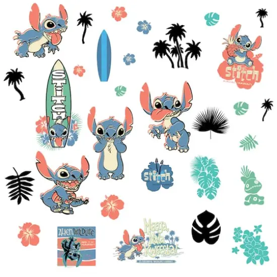 RoomMates Stitch Surf's Up Peel & Stick Wall Decals {1}