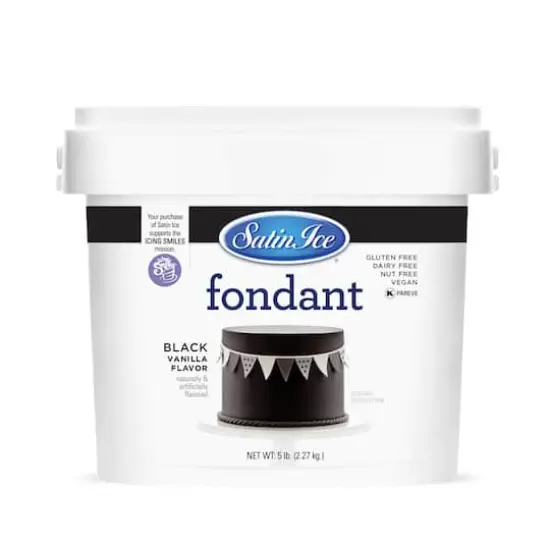 Satin Ice&trade; Black Vanilla Fondant, 5lb. {1}