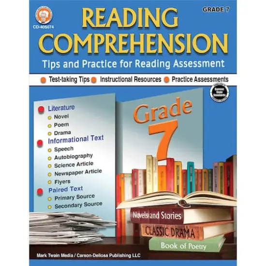 Mark Twain Reading Comprehension Workbook, Grade 7 {1}