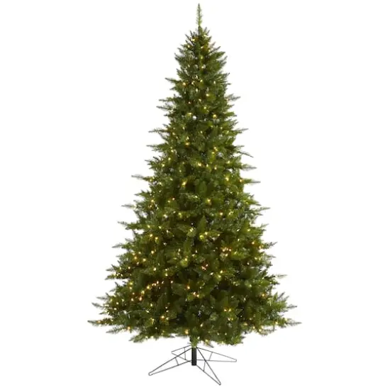 9ft. Pre-Lit Vermont Spruce Artificial Christmas Tree, Warm White LED Lights {1}