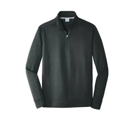 Port & Company&reg; Performance Fleece 1/4-Zip Pullover Sweatshirt Jet Black {1}
