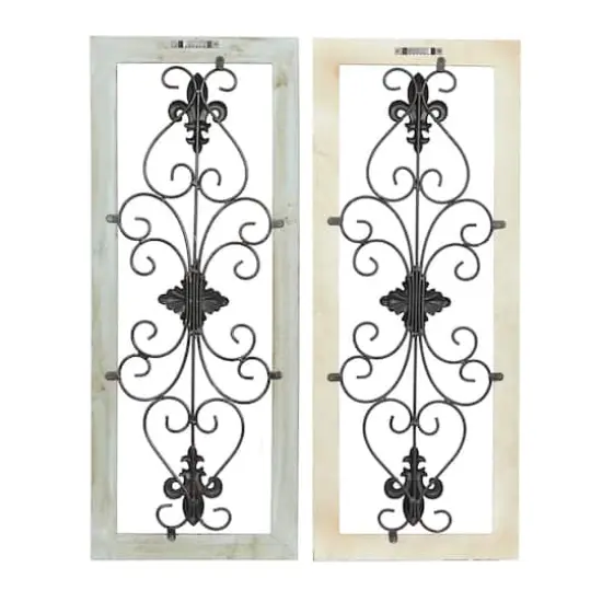 Set of 2 Multi Colored Wood Rustic Wall Decor, 12" x 30" {7}