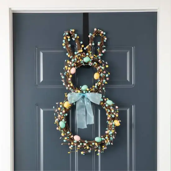 Glitzhome&reg; 24.5" Easter Bunny Wreath {6}