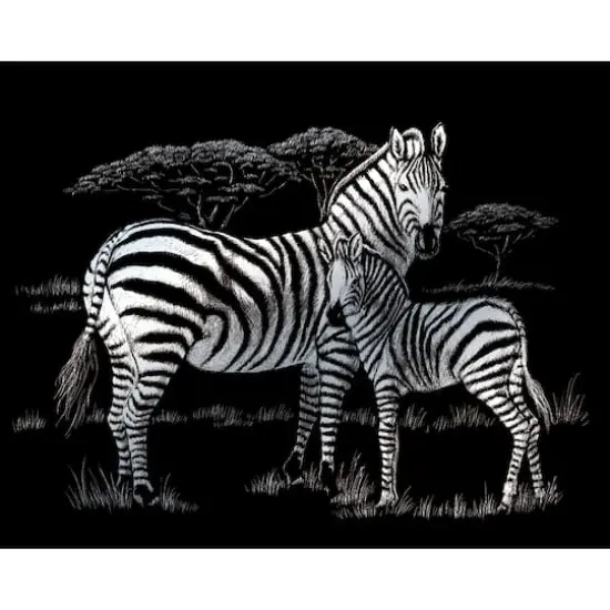 Royal & Langnickel&reg; Engraving Art&trade; Zebras Silver Foil Kit {3}