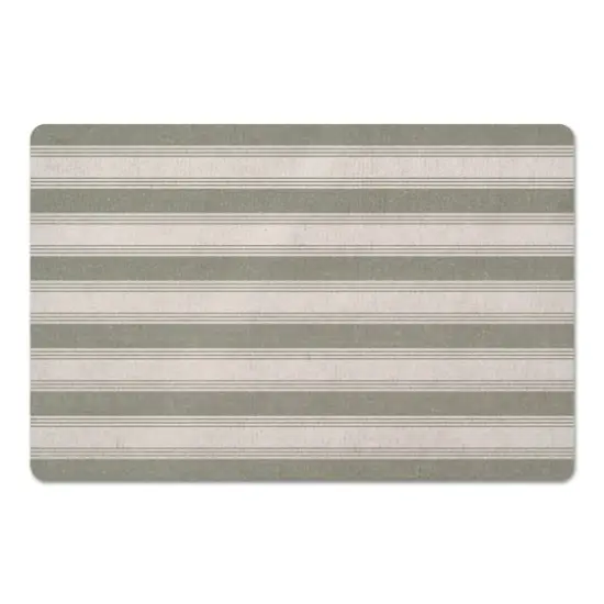Stripe Floor Mat Green {1}