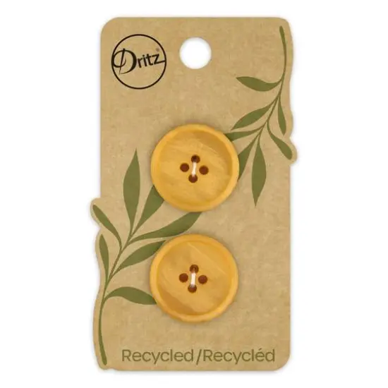 Dritz&reg; 23mm Recycled Paper Round Button, 6ct. Dark olive {2}