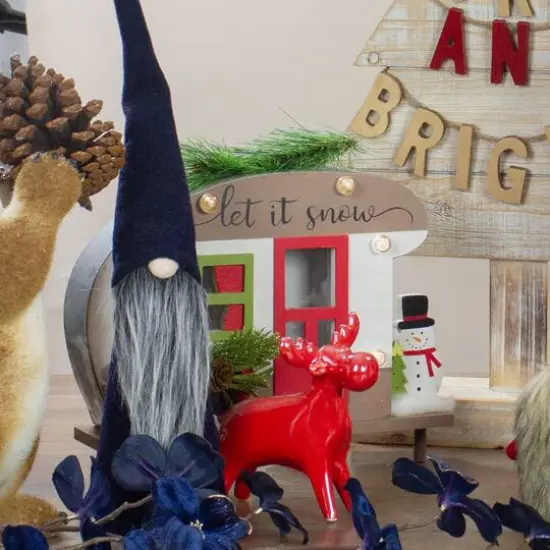 12" Let It Snow RV Christmas Tabletop Decoration {7}