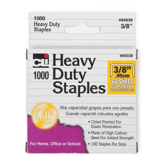 Charles Leonard Heavy Duty Staples, 6 Packs of 1,000 {1}