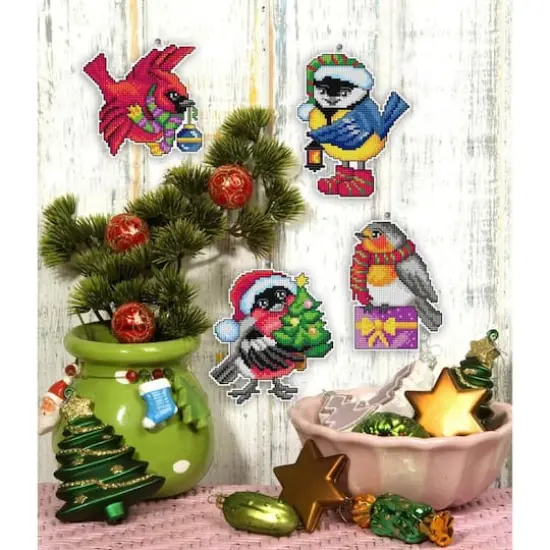 Orchidea Christmas Birds Counted Cross Stitch Kit {3}