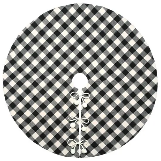 52" General Store Collection Black & White Plaid Tree Skirt {7}