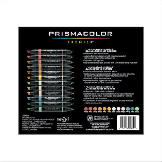 Prismacolor&reg; Premier&reg; Mid Tone Dual-Ended Art Markers, 12ct. {6}