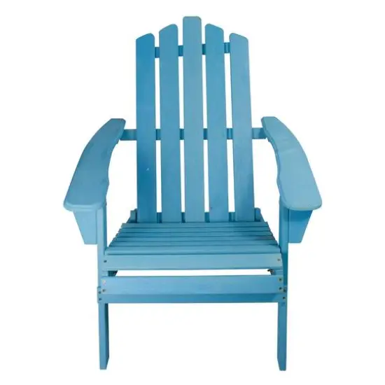36" Classic Folding Wooden Adirondack Chair Blue {7}