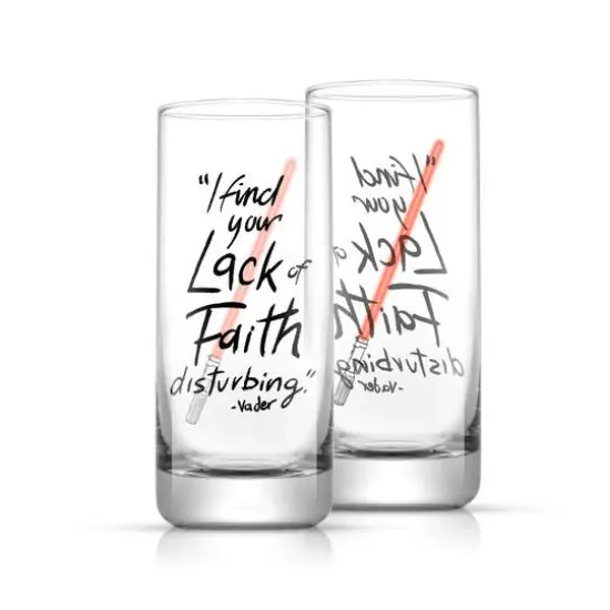 JoyJolt&reg; Star Wars&trade; 14.2oz. New Hope Darth Vader Red Lightsaber Tall Drinking Glass, 2ct. {1}