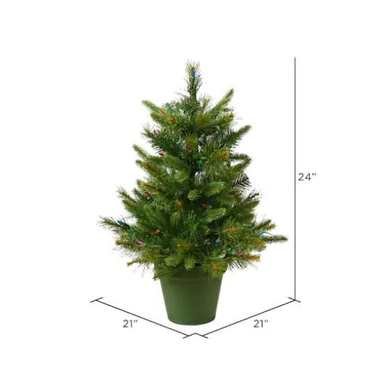 2ft. Unlit Cashmere Pine Artificial Christmas Tree in Pot {4}