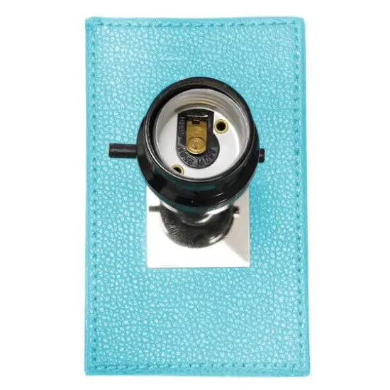 Lalia Home Lexington 21" Leather Table Lamp with USB Charging Port Aqua {11}