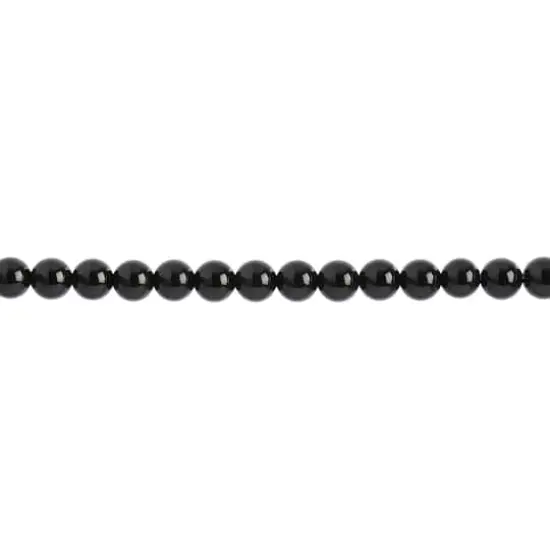 John Bead Earth's Jewels Natural Stone Round Beads, 6mm Black Onyx {1}