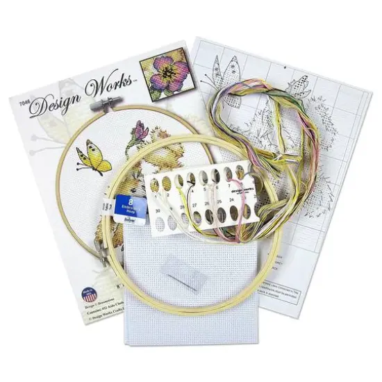 Design Works&trade; 8'' Round Bunny Counted Cross Stitch Kit {3}