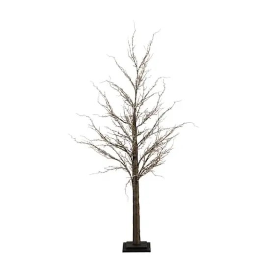 5ft. Pre-Lit Artificial Christmas Twig Tree, Warm White LED Lights {1}