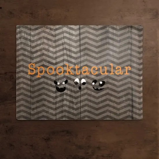 Chevron Spooktacular Polyester Twill Placemat {3}