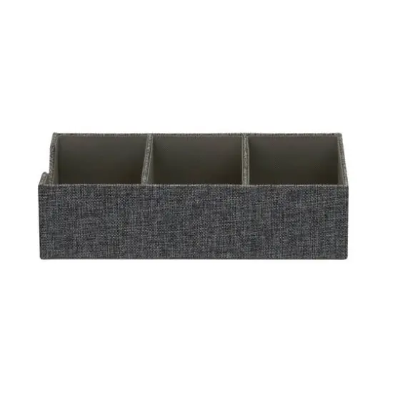 Household Essentials 3-Compartment Drawer Organizers, 2ct. Gray {11}