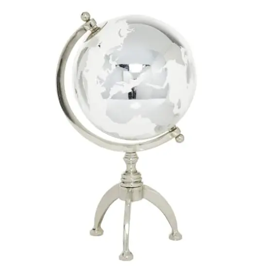 15" Silver Aluminum Glam Globe {1}