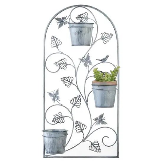 26.5'' Butterfly Trellis with Flower Pots {3}