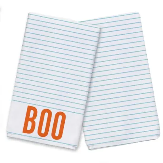 Striped BOO Tea Towel Set {1}