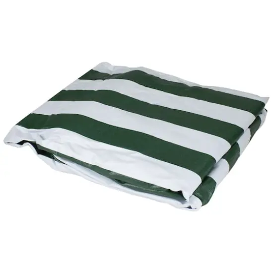 81" Green & White Stripes Reversible Lounge Chair Cover {1}