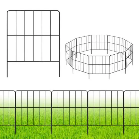 NEX 47ft. Black Square-Shaped Garden Fence {1}