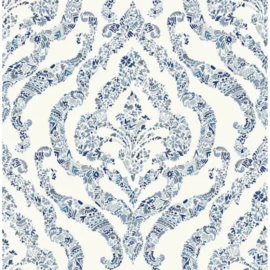 NuWallpaper Blue Guildford Peel & Stick Wallpaper {1}