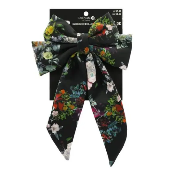 Black Floral Bow Hair Clip by Celebrate It&trade; {4}