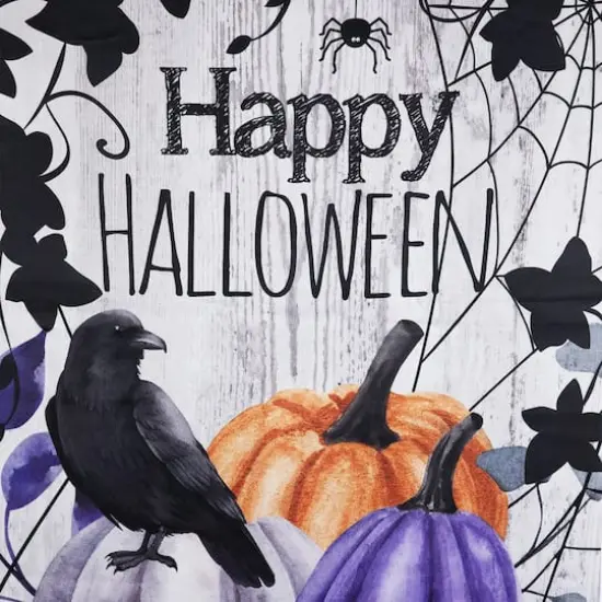 40" x 28" Pumpkins & Crow Happy Halloween Outdoor House Flag {5}