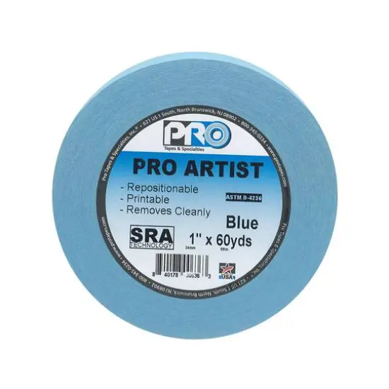 Pro Tape Pro Artist Tape, 1" x 60yd. Blue {2}