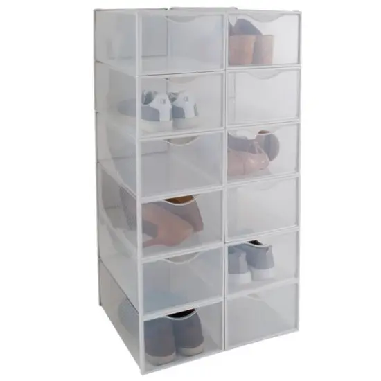 Simplify Stackable Shoe Boxes, 12ct. White {9}