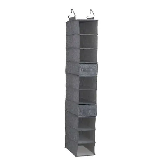 Household Essentials 10 Shelf Hanging Closet Organizer Graphite {9}