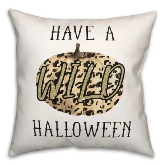 Wild Halloween Throw Pillow {1}