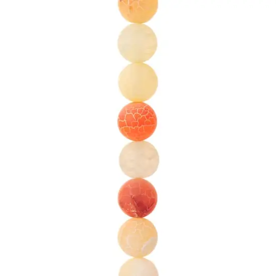 Orange Crackle Agate Round Beads, 10mm by Bead Landing&trade; {1}