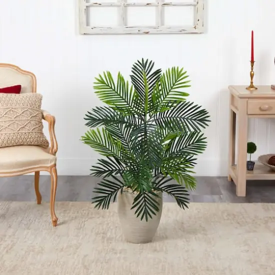 3.5ft. Artificial Paradise Palm Tree in Sand Colored Planter {5}