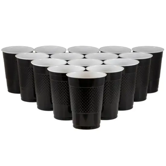 JAM Paper 16oz. Plastic Party Cups, 20ct. Black {4}