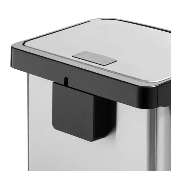 Honey Can Do 50L Large Stainless Steel Step Trash Can with Lid {6}