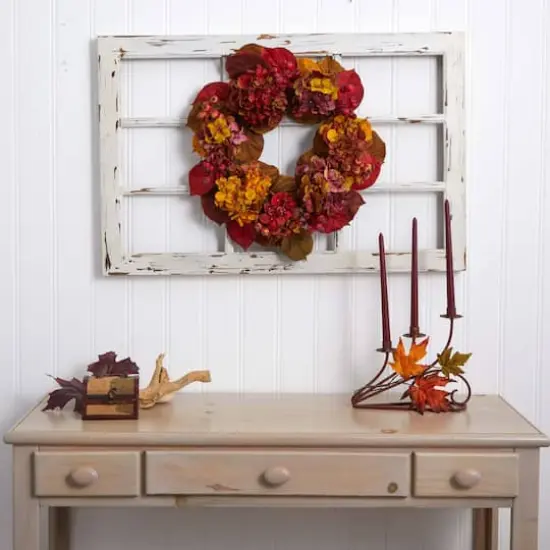 24" Fall Hydrangea Wreath {3}
