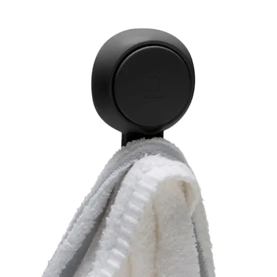 Bath Bliss 4 Pack Matte Black Gel-Suction Power Hooks {7}