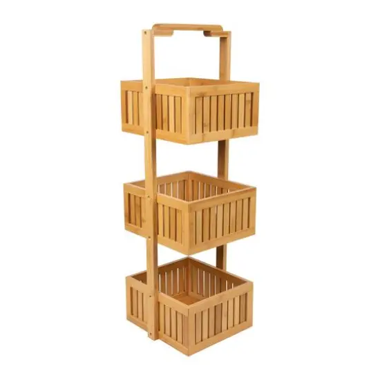 Organize It All Lohas Bamboo Deluxe 3-Tier Bathroom Caddy {1}