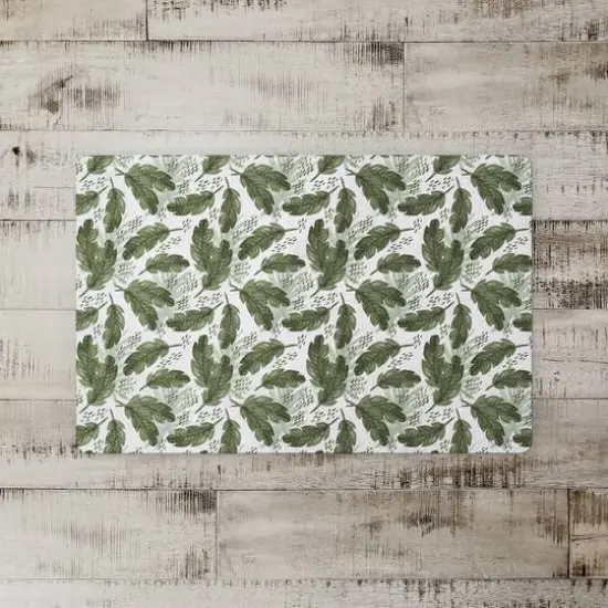 Tropical Leaves Pattern 27" x 18" Floor Mat {3}